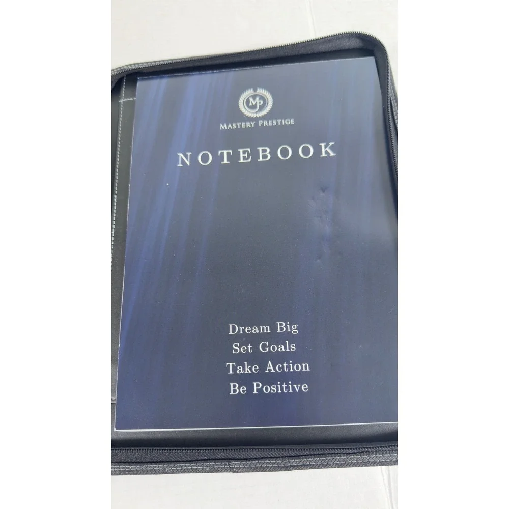 Mastery Prestige Portfolio Organizer Unisex Large Black Zip Padfolio